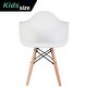 preview thumbnail 1 of 10, 2xhome Plastic Chair With Arms Armchair Eiffel Dowel Leg Natural Wood For 3 4 5 6 Years Kids Student School Classroom Home Desk