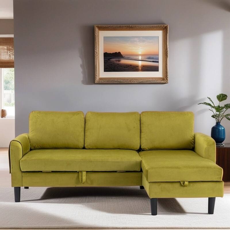 Sectional Sofa Reversible Sectional Sleeper Sectional Sofa with Storage