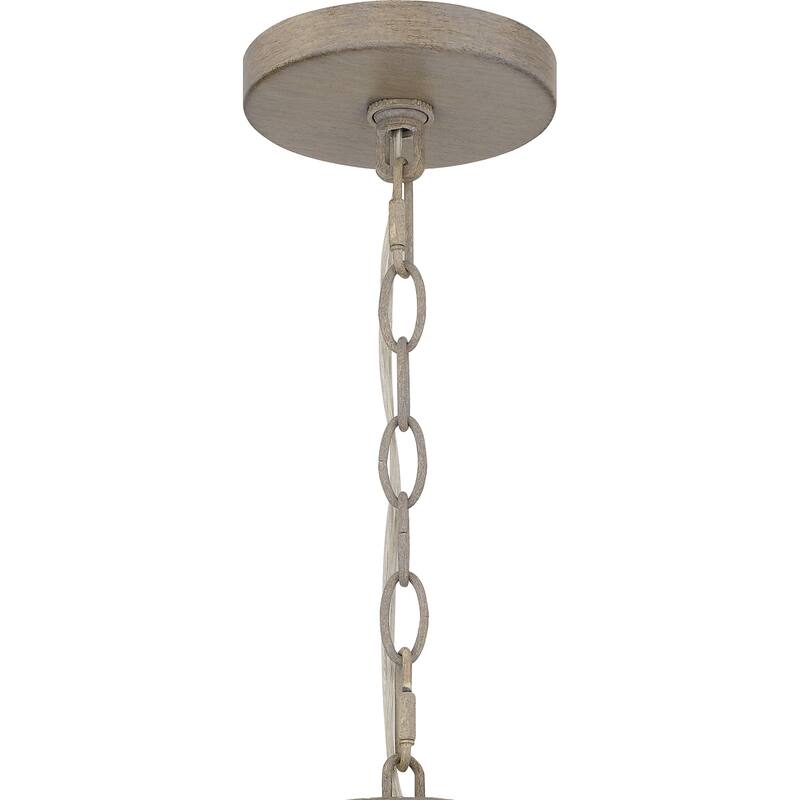 Hallie 4-Light Distressed Grey Wood Pendant Light