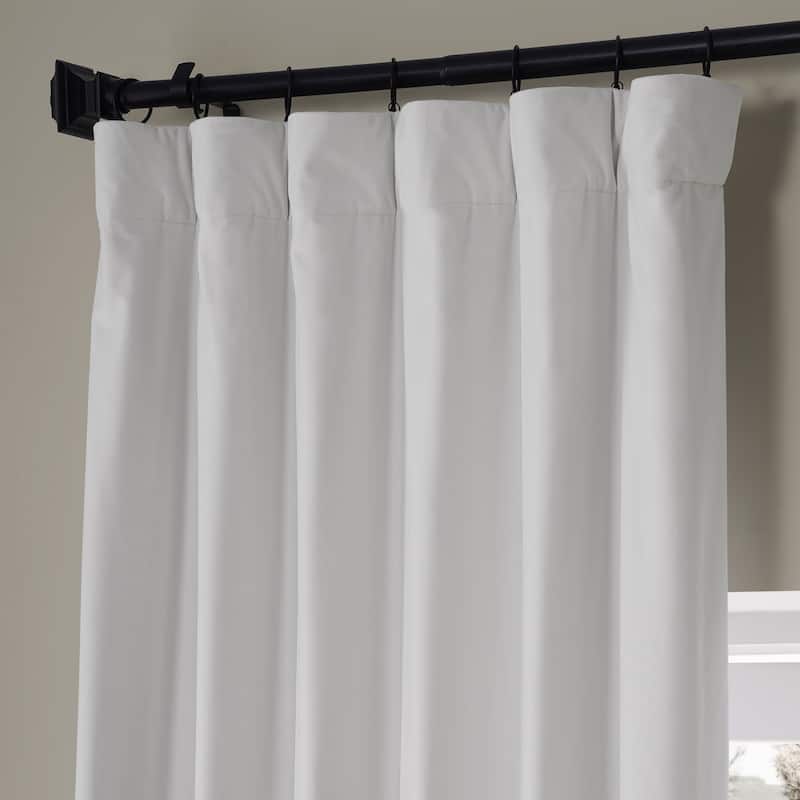 Exclusive Fabrics Signature Plush Velvet Hotel Blackout Curtains (1 Panel) - Luxury Soft Drapery for Light Control & Elegance