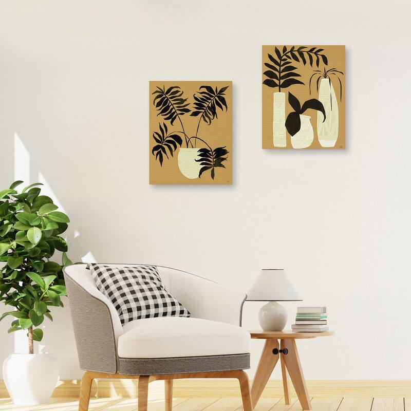 Simple Clay Day I Gold, Simple Clay Day II Gold by Belle Maison Canvas Art Prints