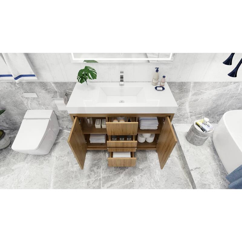 Dove 48'' Freestanding Vanity with Reinforced Acrylic Sink