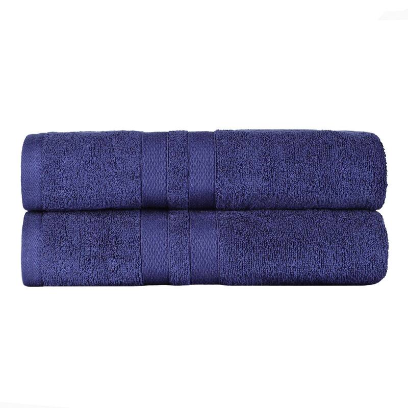 Superior Ultra-Soft Cotton Solid Medium Weight Bath Towel Set of 2