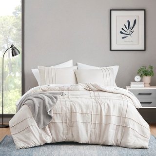 Chelsea Square Evans Pinch Pleated Soft Washed Boho Comforter Set