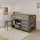 preview thumbnail 8 of 19, Max and Lily Farmhouse Twin Low Loft with Dresser, Bookcase and Desk Driftwood