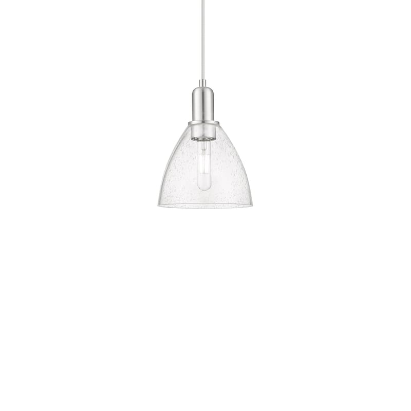 Innovations Lighting 716-1P-11-8 Bristol Pendant Bristol 8" Wide Mini - Brushed Satin Nickel / Seedy