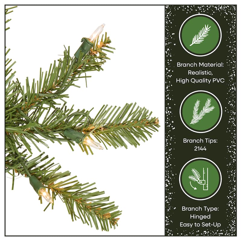 National Tree Company 7 ft. Pre-Lit Dunhill Fir Christmas Tree - 7 Foot