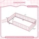 preview thumbnail 33 of 36, Twin Size Kids Wood Montessori Floor Bed with Door and Fence