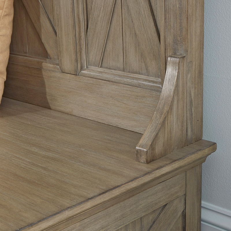 Mountain Lodge Gray Wood Hall Tree - 45" x 74" x 19"