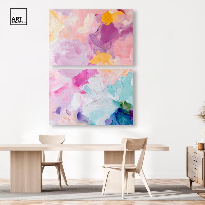 Misty Layers Canvas Set of 2 by Art Remedy, Gallery Wrapped