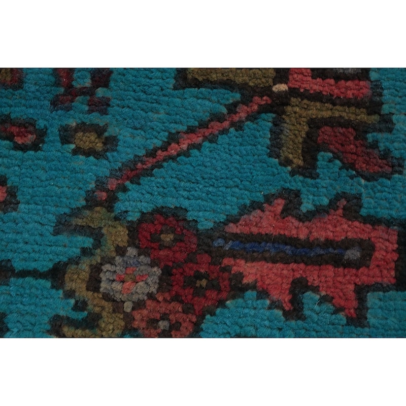 Hand Knotted Oriental 100% Wool Carpet Traditional Medallion Red Heriz Area Rug - 11' 4'' X 8' 1''