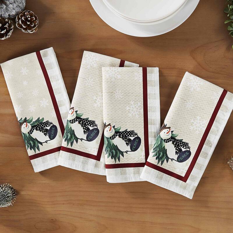 Avanti Linens Country Snowman 4-Pack Napkin Set - Napkin S/4
