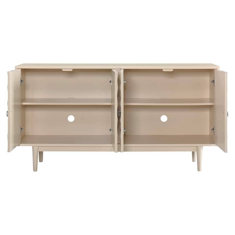 Modern Buffet Sideboard Accent Cabinet with Adjustable Storage Shelves