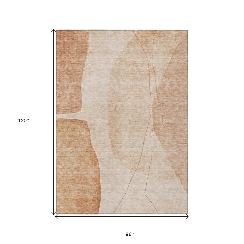 HomeRoots Abstract Transitional Rectangle Outdoor Rug