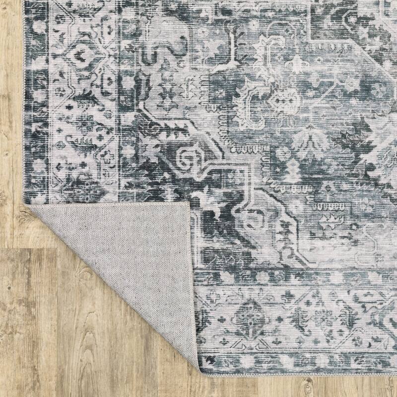 Vista Home Clarissa Washable Center Medallion Indoor Area Rug