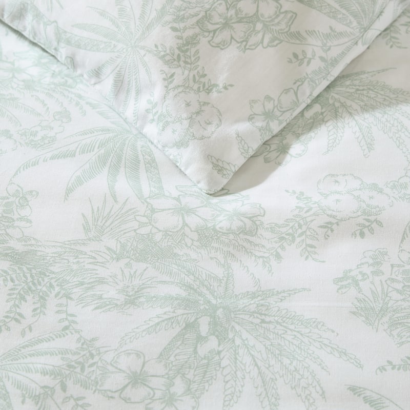 Tommy Bahama Pen And Ink Cotton Green Duvet Cover Set