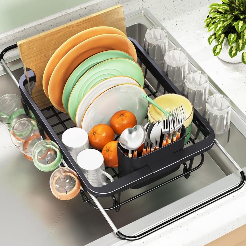 Dish Drying Rack - Adjustable Dish Rack in Sink