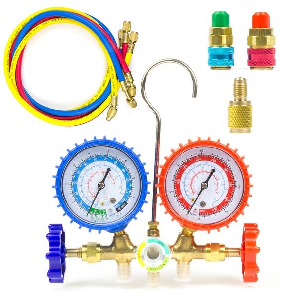 Shop Ac Refrigeration Kit R12 R22 R134a R502 Manifold Gauge Set