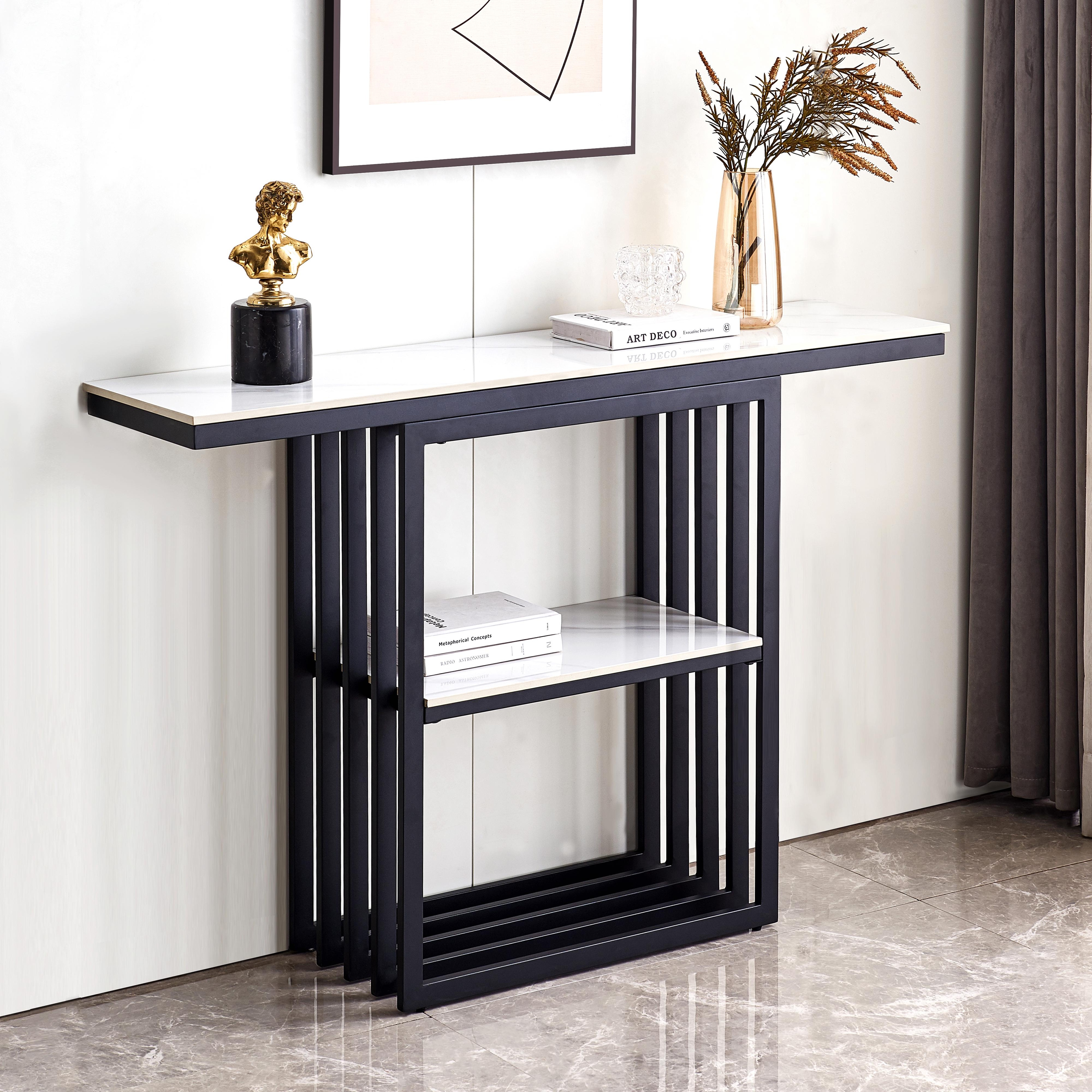 Modern console table with storage deals