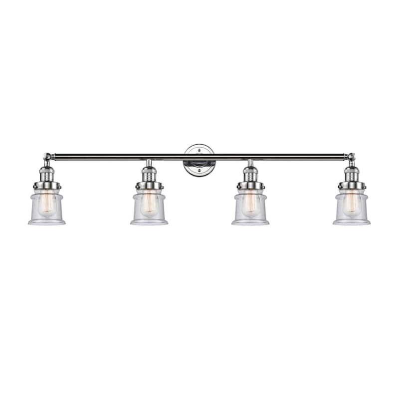 Innovations Lighting Small Canton 4 Light 42" Wide Bathroom Vanity - Polished Chrome / Seedy