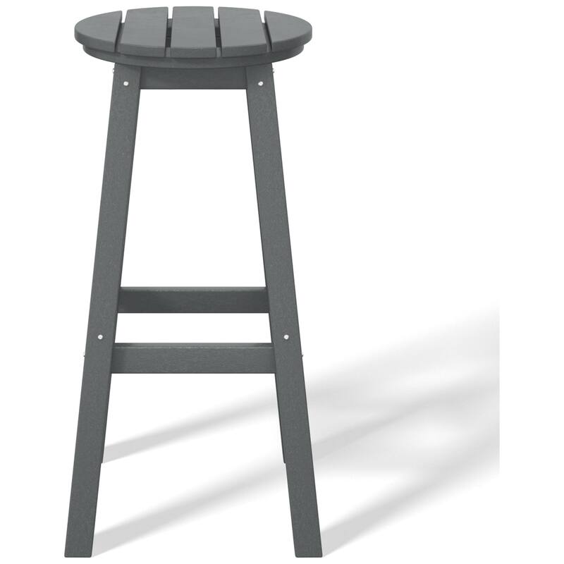 Laguna Hdpe All Weather Outdoor Patio 29" Round Bar Stool (Set Of 3)