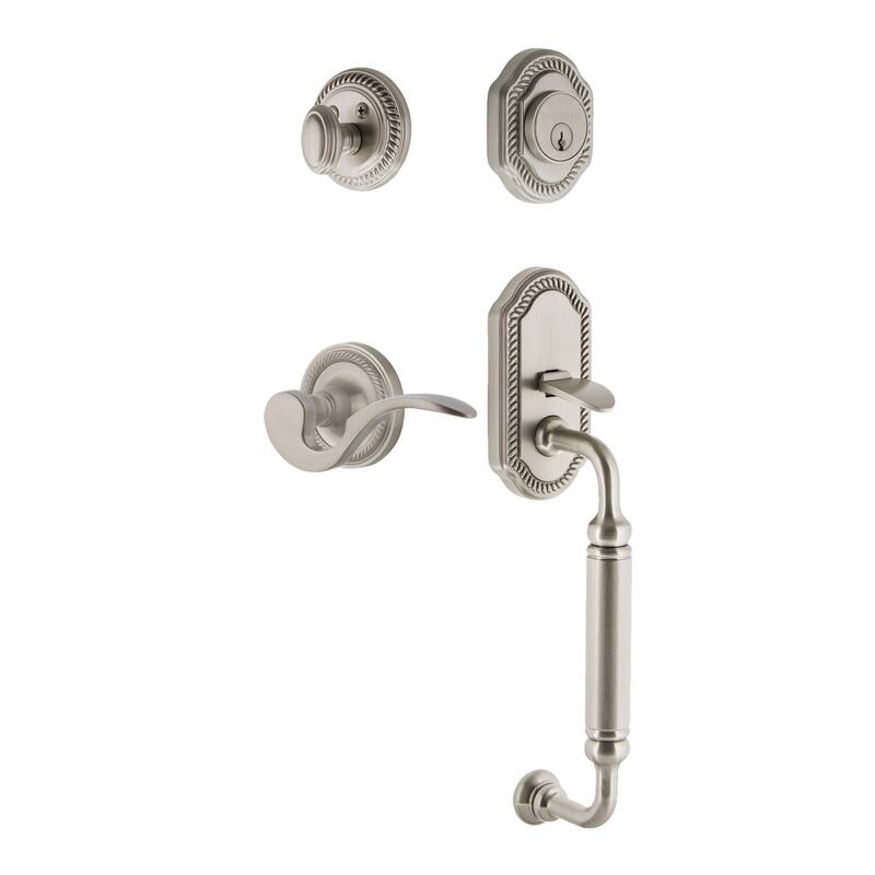 Nostalgic Warehouse Rope Left Handed Sectional Single Cylinder Keyed - Satin Nickel