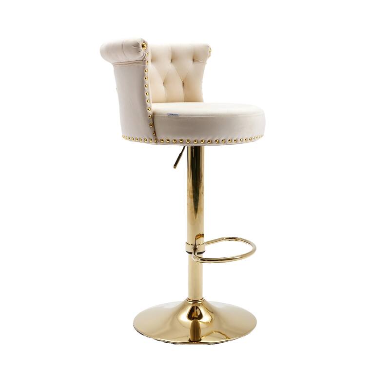 Swivel Bar Stools Set of 2 Adjustable Counter Height Chairs