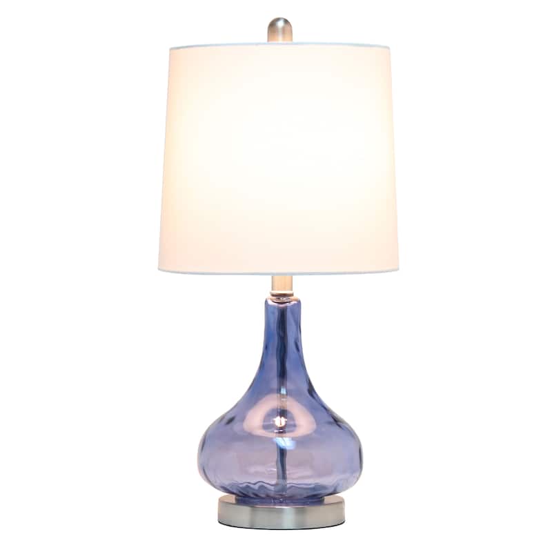 23.25" Modern Timeless Colored Dimpled Glass Table Lamp