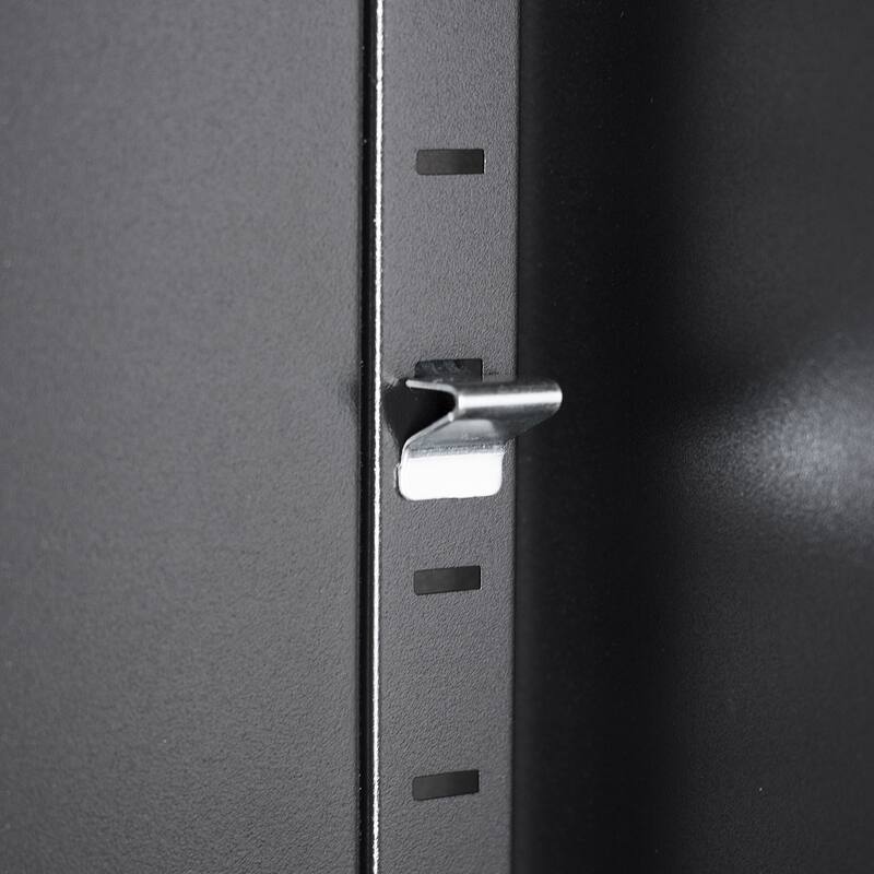 Dark Grey Alloy Steel Wall Cabinet Storage with Locking Door and Adjustable Shelf for Garage - 31.50”L x 11.81”W x 30.31”H