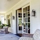 preview thumbnail 10 of 15, Modern 1-Light Black Outdoor Wall Sconce Glass Patio Lantern - W5.5"x L6"x H12.75"