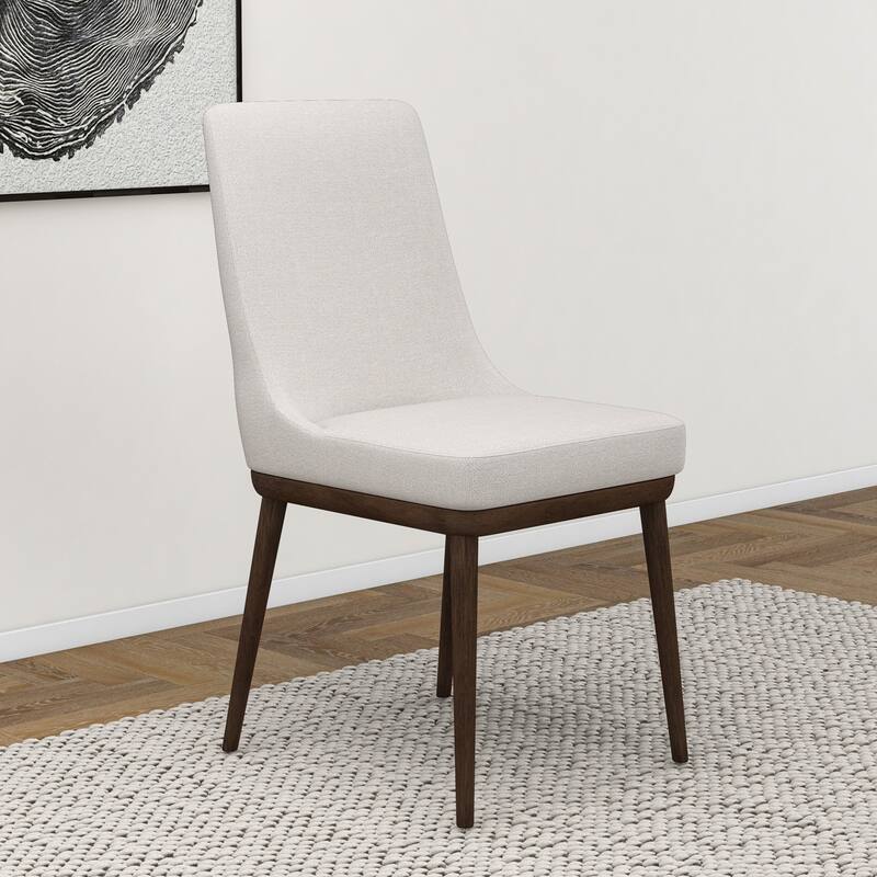 GDFStudio - Kate Modern Mid-Century Dining Chair with Curved Backrest & Upholstered Seat, Set of 2 - 24"