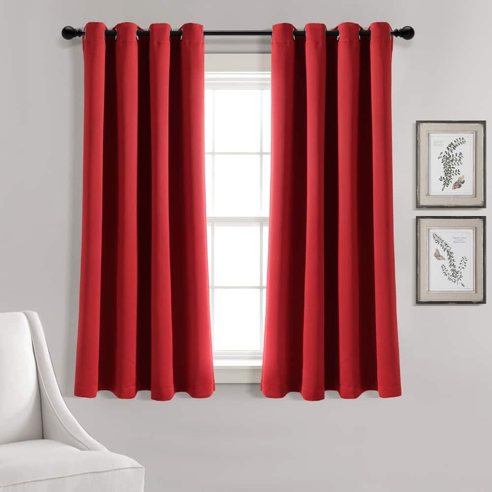 Lush Decor Insulated Grommet Blackout Linen Window Curtain Panel Single