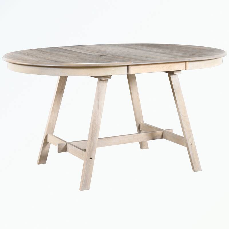 Round Extendable Wood Dining Table