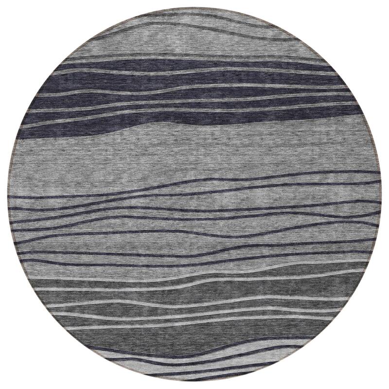 HomeRoots Striped Transitional Rectangle Outdoor Rug