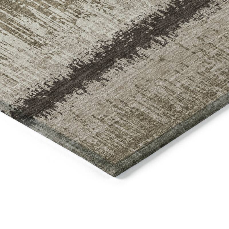 HomeRoots Striped Transitional Rectangle Outdoor Rug