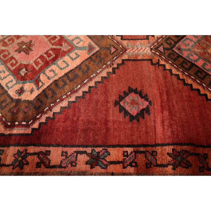 ECARPETGALLERY Hand-knotted Konya Anatolian Dark Copper Wool Rug - 3'8 x 9'3