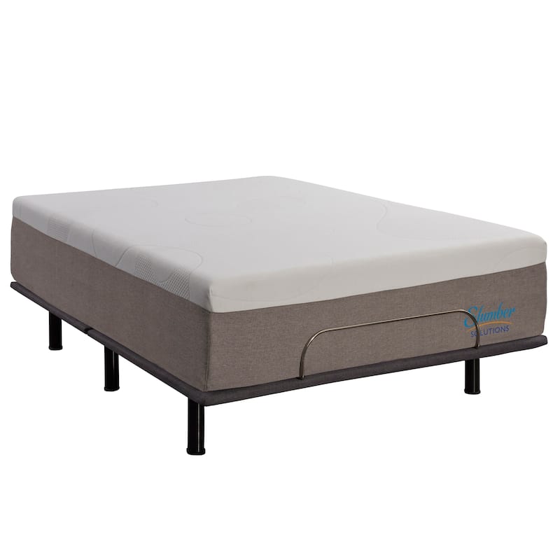 Slumber Solutions 14-inch Gel Mattress Adjustable Set