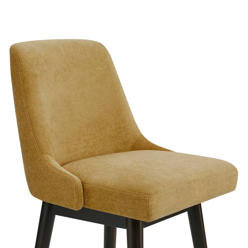 Spruce & Spring Hazel Upholstered Counter Height Swivel Barstool with Back