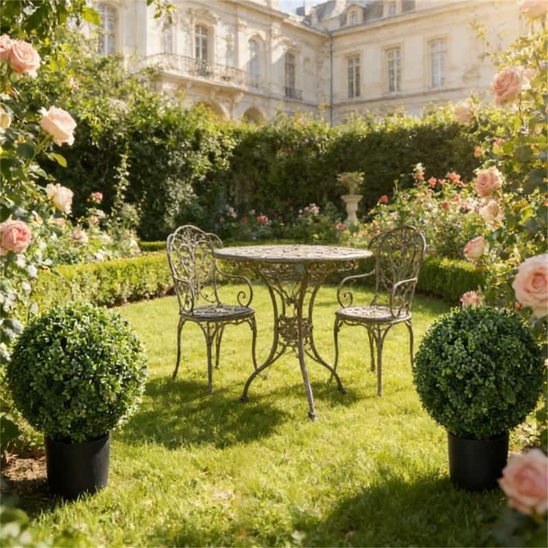 2 Artificial Trees and Flower Pots For Indoor Home Decoration - Green