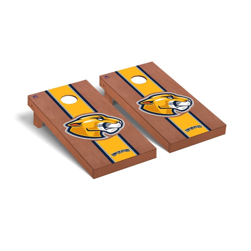 Massachusetts College of Liberal Arts Trailblazers Rosewood Cornhole Board Set