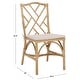 preview thumbnail 13 of 12, SAFAVIEH Chadale Rattan Dining Chair Set of 2, Fully Assembled - 23" W x 18" D x 38" H