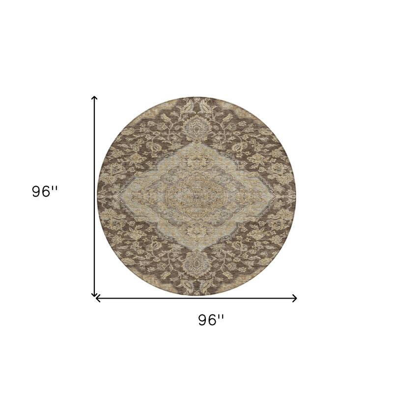 HomeRoots Oriental Traditional Rectangle Outdoor Rug