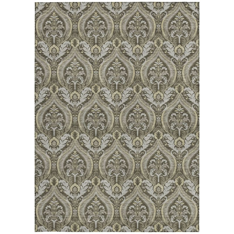 Haso Lush Floral Weather Resistant Classic Meets Modern Outdoor Rug