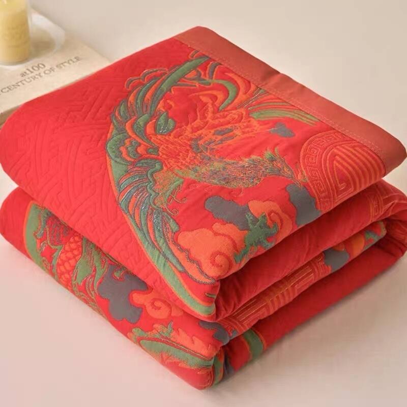 Chic Reverisible Cotton Throw Blanket Red