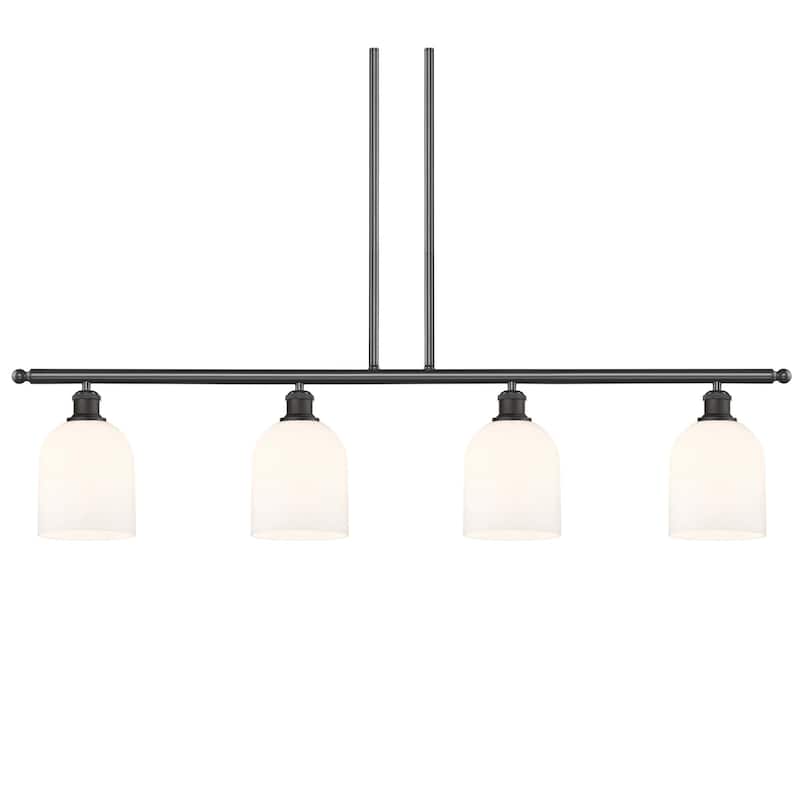Innovations Lighting 516-4I-10-48 Bella Pendant Bella 4 Light 48" Wide - Oil Rubbed Bronze / Gloss White