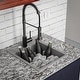 preview thumbnail 47 of 65, Karran QT-825 Drop-in 15-3/4" Single Bowl Quartz Composite Kitchen Sink
