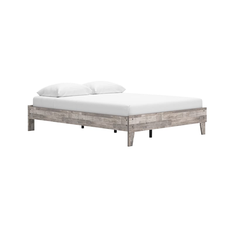Signature Design by Ashley Neilsville Weathered Woodgrain Platform Bed