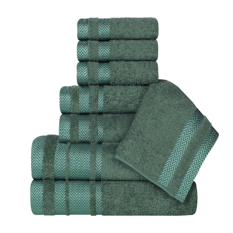 Superior Hays Cotton Medium Weight 8 Piece Bathroom Towel Set