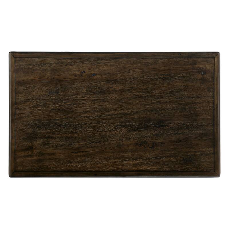 Antique Color Solid Wood Rectangle Coffee Table - Center Table with 4 Drawers