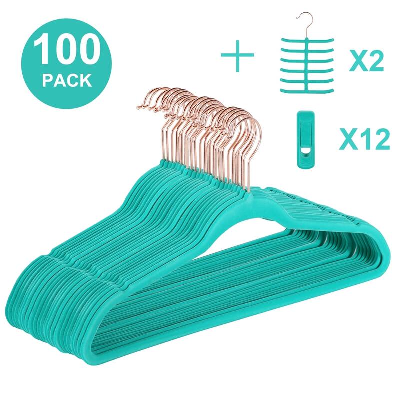 Premium Space Saving Velvet Hangers Holds Up To 10 Lbs, Clothes Hangers(30/50/60/100 Packs Option)
